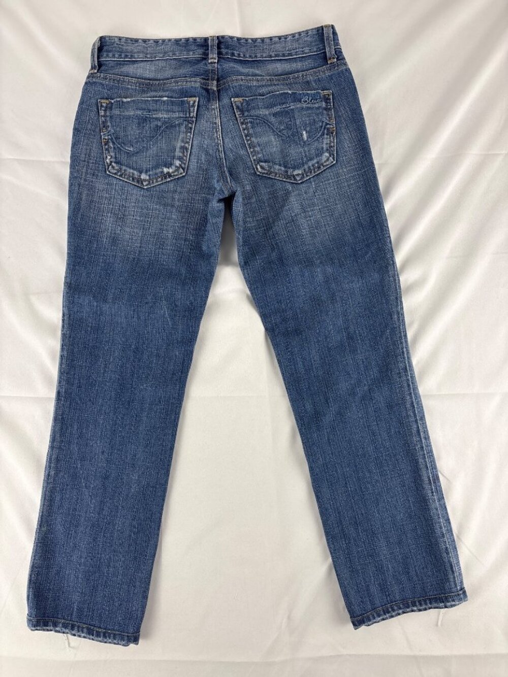 Sacred Blue Vintage Low Rise Bootcut Denim Jeans Medium Wash Size 27 - Picture 8 of 12